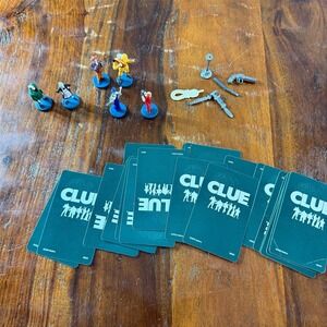 2002 Hasbro Clue Board Game Replacement Parts Cards Movers Metal Weapons Tokens
